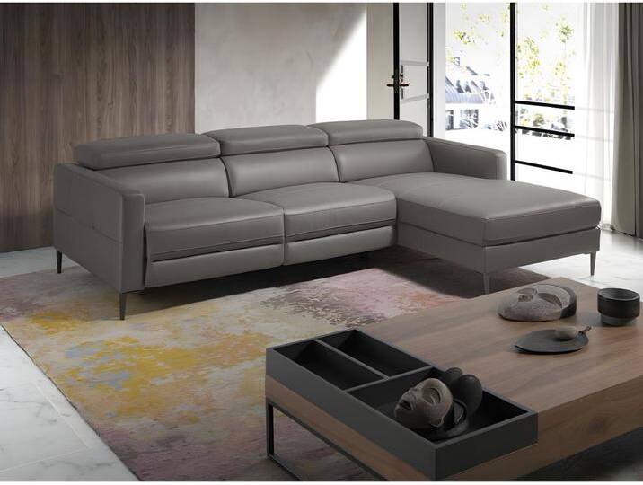 Relaxsofa mit Chaiselongue rechts in dunkelgrauem Leder 6126 ANGEL CERDA Relaxsofa mit Chaiselongue rechts in dunkelgrauem Leder 6126 ANGEL CERDA von Kauf-Unique Marketplace