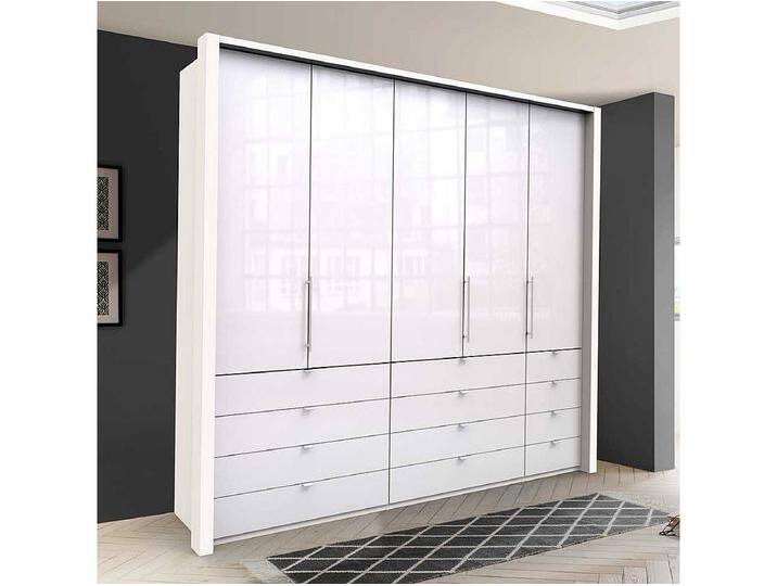 Gro�er Schlafzimmerschrank in Wei� Glas beschichtet Faltt�ren von Kauf-Unique Marketplace
