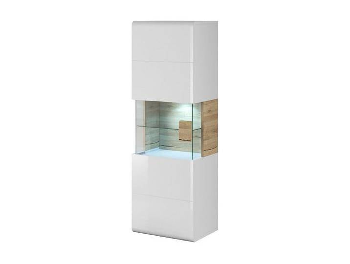 Hängende Vitrine + LED, Kollektion OHIO, in Weiß mit Eichen-Finish. Hängende Vitrine + LED, Kollektion OHIO, in Weiß mit Eichen-Finish. von Kauf-Unique Marketplace