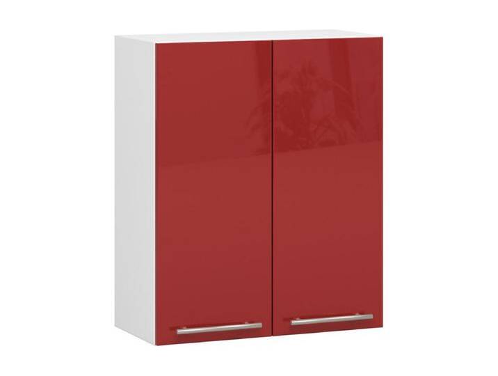 Hängeschrank Küchenschrank AKORD OLIWIA modular W60 Weiß 60 cm 2 Türen 2 Ebenen Front Rot Glanz B60 x H72 x T30 cm von Kauf-Unique Marketplace