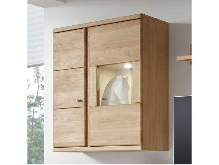 Hängevitrine aus Wildeiche Bianco 90 cm breit von Kauf-Unique Marketplace