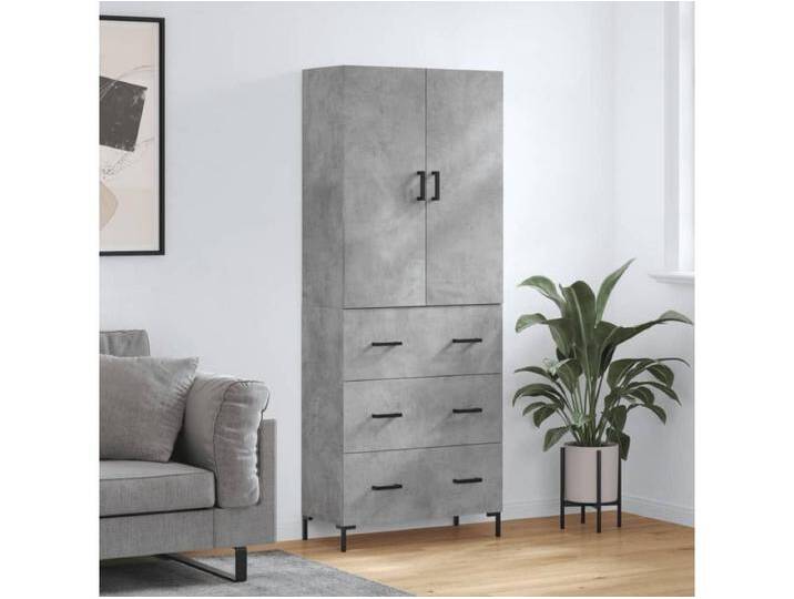 Highboard,Kommode Betongrau 69,5x34x180 cm Holzwerkstoff -gkd232183 von Kauf-Unique Marketplace