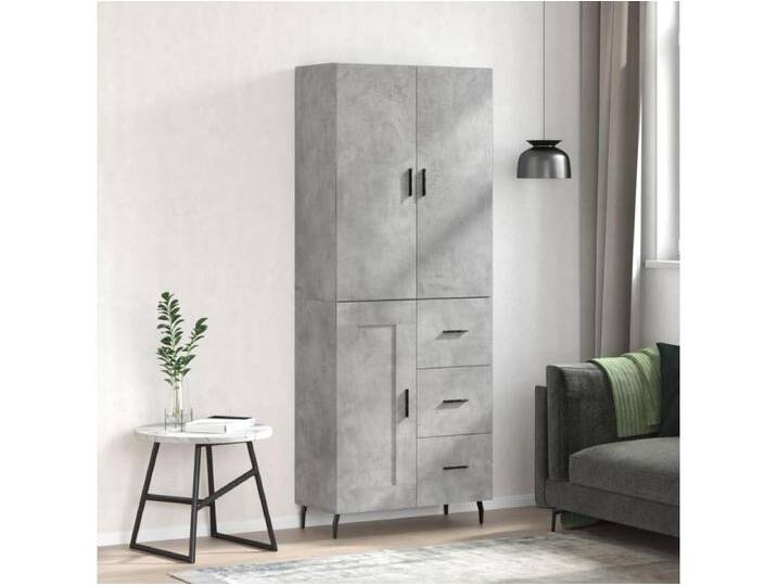 Highboard,Kommode Betongrau 69,5x34x180 cm Holzwerkstoff -gkd362908 von Kauf-Unique Marketplace