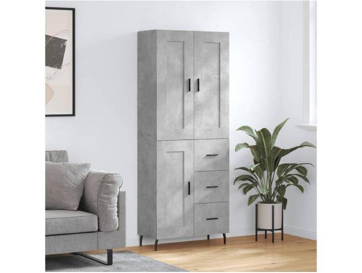 Highboard,Kommode Betongrau 69,5x34x180 cm Holzwerkstoff -gkd398099 von Kauf-Unique Marketplace