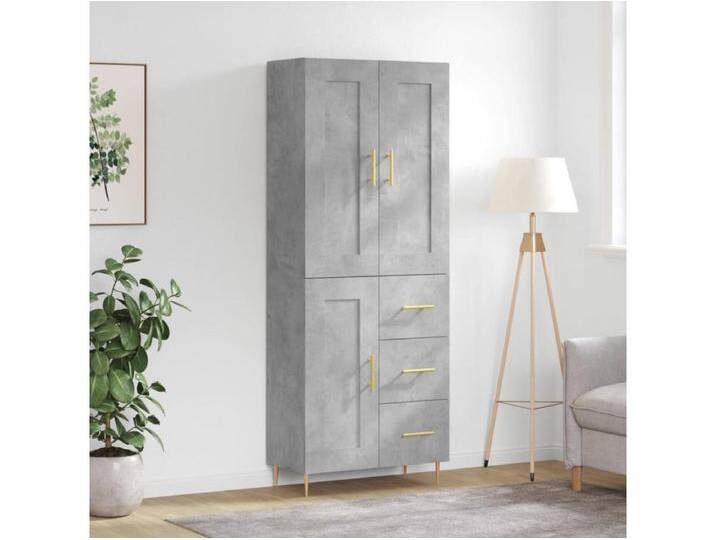 Highboard,Kommode Betongrau 69,5x34x180 cm Holzwerkstoff -gkd660260 von Kauf-Unique Marketplace