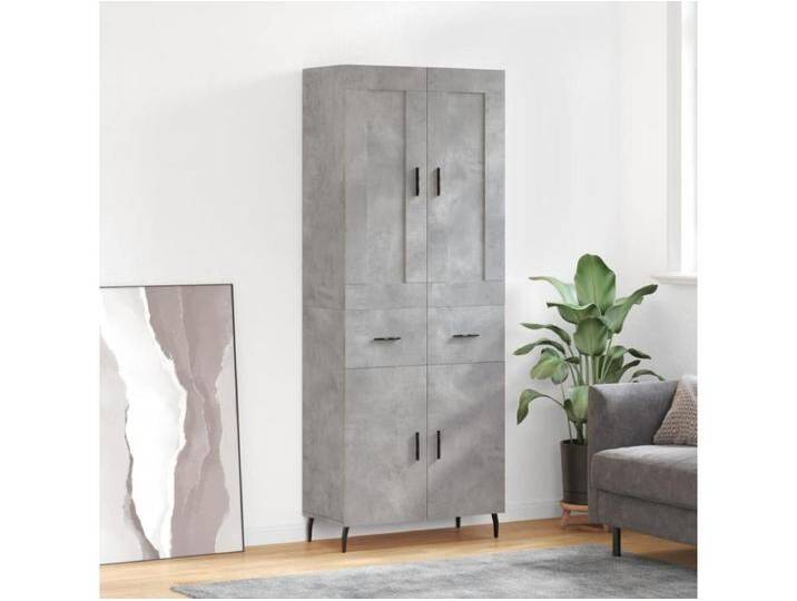Highboard,Kommode Betongrau 69,5x34x180 cm Holzwerkstoff -gkd70708 von Kauf-Unique Marketplace