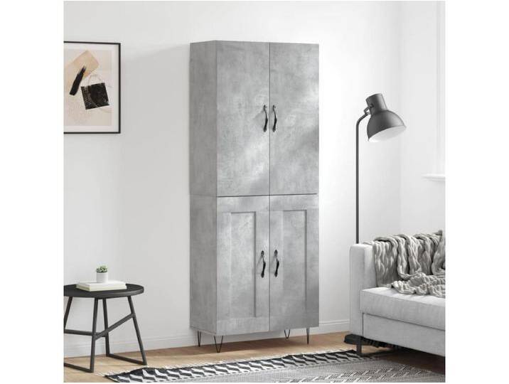 Highboard,Kommode Betongrau 69,5x34x180 cm Holzwerkstoff -gkd711524 von Kauf-Unique Marketplace