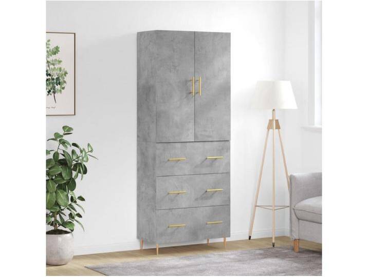 Highboard,Kommode Betongrau 69,5x34x180 cm Holzwerkstoff -gkd735010 von Kauf-Unique Marketplace