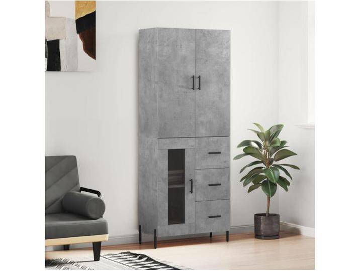 Highboard,Kommode Betongrau 69,5x34x180 cm Holzwerkstoff -gkd838046 von Kauf-Unique Marketplace
