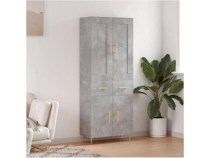 Highboard,Kommode Betongrau 69,5x34x180 cm Holzwerkstoff -gkd867659 von Kauf-Unique Marketplace