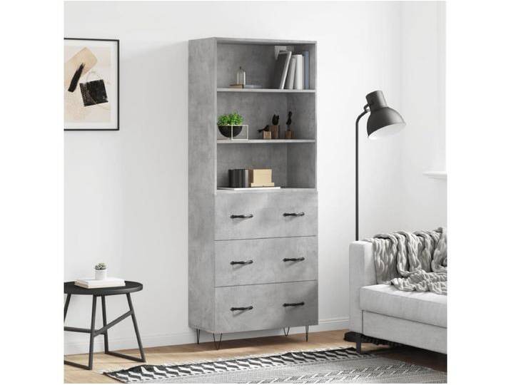 Highboard,Kommode Betongrau 69,5x34x180 cm Holzwerkstoff -gkd908917 von Kauf-Unique Marketplace
