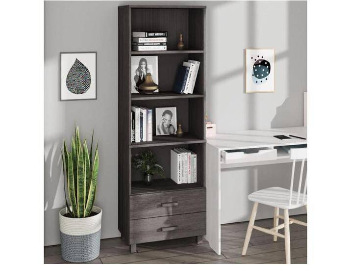 Highboard,Kommode HAMAR Hellgrau 60x35x180 cm Massivholz Kiefer -gkd428547 von Kauf-Unique Marketplace