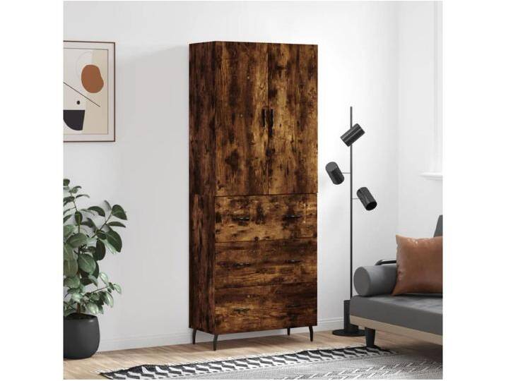 Highboard,Kommode Räuchereiche 69,5x34x180 cm Holzwerkstoff -gkd943953 von Kauf-Unique Marketplace