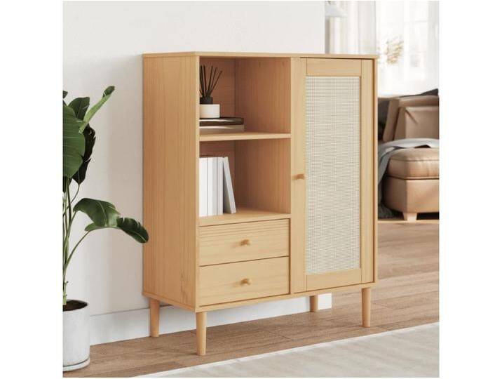 Highboard,Kommode SENJA Rattan-Optik Braun 90x40x112 cm Kiefernholz -gkd730822 Highboard,Kommode SENJA Rattan-Optik Braun 90x40x112 cm Kiefernholz -gkd730822 von Kauf-Unique Marketplace