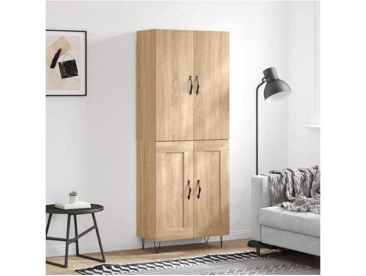 Highboard,Kommode Sonoma-Eiche 69,5x34x180 cm Holzwerkstoff -gkd621471 von Kauf-Unique Marketplace