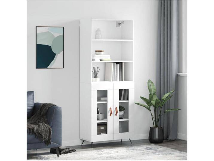 Highboard,Kommode Weiß 69,5x34x180 cm Holzwerkstoff -gkd701791 von Kauf-Unique Marketplace