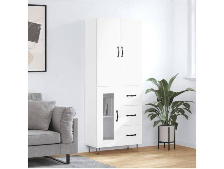 Highboard,Kommode Weiß 69,5x34x180 cm Holzwerkstoff -gkd840423 von Kauf-Unique Marketplace