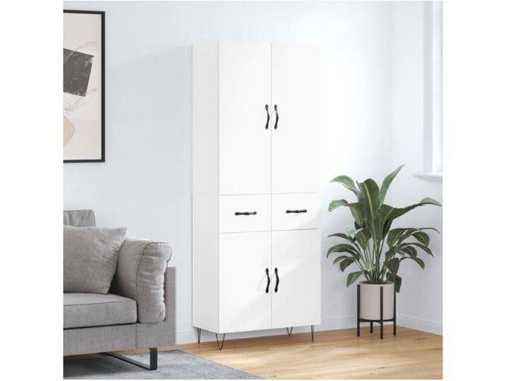 Highboard,Kommode Weiß 69,5x34x180 cm Holzwerkstoff -gkd857613 von Kauf-Unique Marketplace
