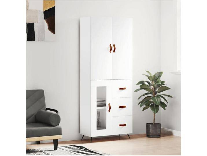 Highboard,Kommode Weiß 69,5x34x180 cm Holzwerkstoff -gkd983350 von Kauf-Unique Marketplace