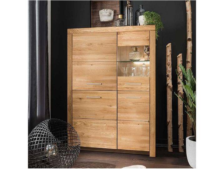 Highboard Vitrine Glast�r rechts Wildeiche Massivholz Highboard Vitrine Glast�r rechts Wildeiche Massivholz von Kauf-Unique Marketplace