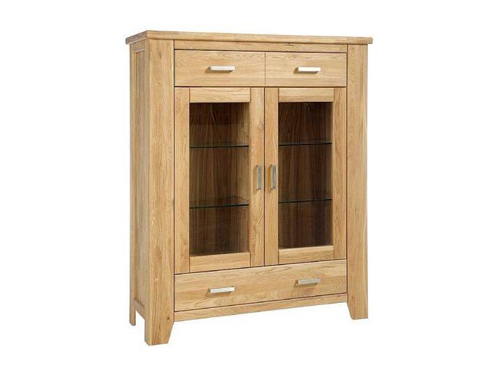 Highboard Vitrine aus Wildeiche Massivholz Soft Close Funktion Highboard Vitrine aus Wildeiche Massivholz Soft Close Funktion von Kauf-Unique Marketplace