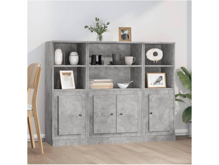 Highboards 3 Stk. Betongrau Holzwerkstoff von Kauf-Unique Marketplace