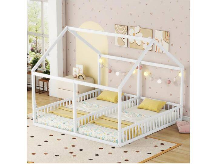 Hochbett für 2 Kinder 90x200cm - Flachbetten Hausmodelle Betten 2 Schlafen 2 in 1 - weiß Hochbett für 2 Kinder 90x200cm - Flachbetten Hausmodelle Betten 2 Schlafen 2 in 1 - weiß von Kauf-Unique Marketplace