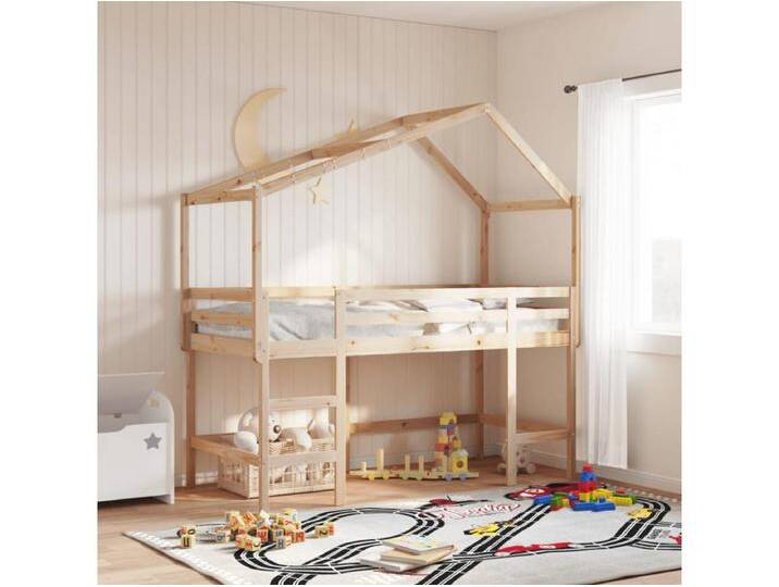 Hochbett mit Leiter und Dach 90x200 cm Massivholz Kiefer Hochbett mit Leiter und Dach 90x200 cm Massivholz Kiefer von Kauf-Unique Marketplace