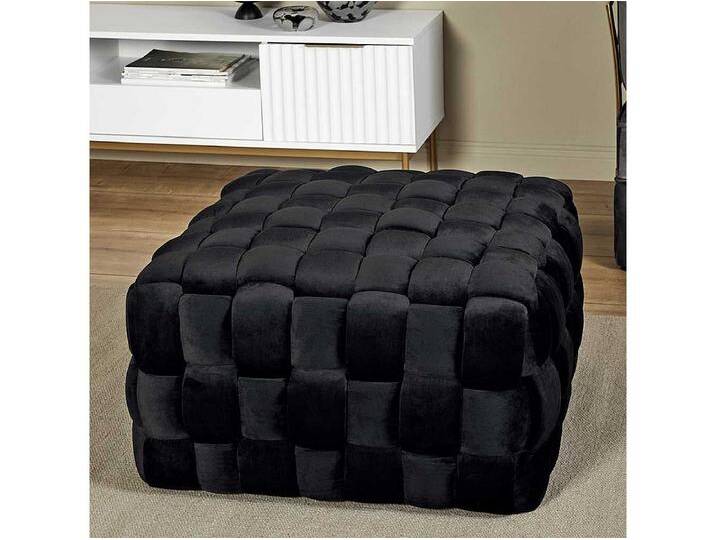 Hocker Sitzhocker aus Samt in quadratischer Form von Kauf-Unique Marketplace