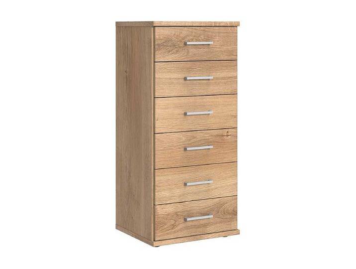 Hohe Kommode mit Schubladen in Eichefarben Made in Germany von Kauf-Unique Marketplace