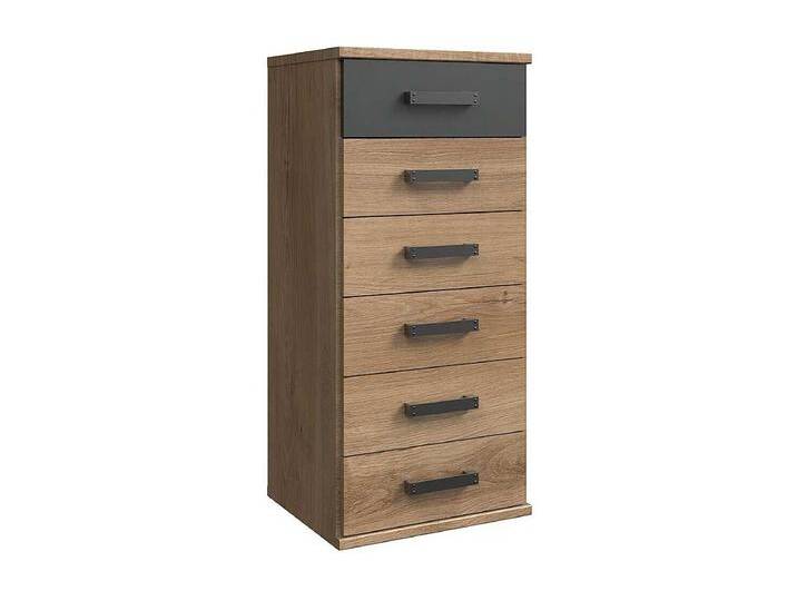 Holzoptik Kommode mit sechs Schubladen Industry und Loft Stil von Kauf-Unique Marketplace