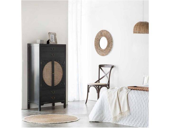 Holzstuhl und brauner Rattansitz 44x42x46/88h cm von Kauf-Unique Marketplace