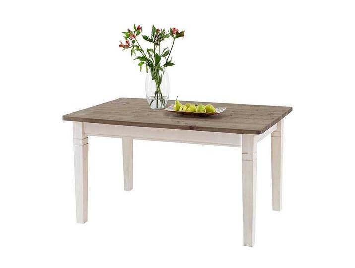 Holztisch in Weiß Grau Kiefer massiv Holztisch in Weiß Grau Kiefer massiv von Kauf-Unique Marketplace