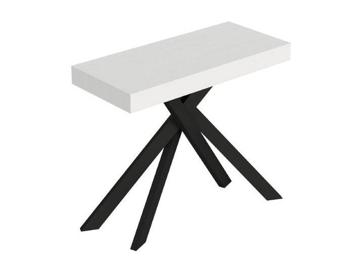 Itamoby - Ausziehbare Konsole 90x40/196 cm Saki Premium Kleine Beine aus weißer Esche und Anthrazit von Kauf-Unique Marketplace