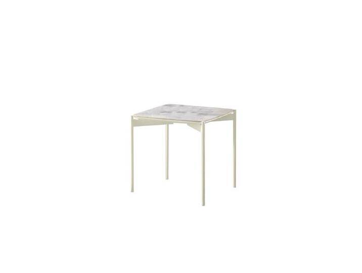 Ivy – Couchtisch (45 x 45 x 45 h) aus weißer Keramik von Kauf-Unique Marketplace