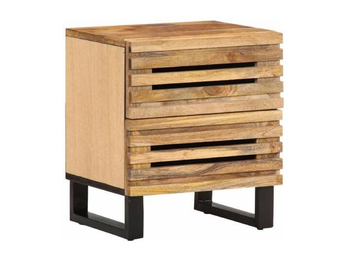 Janoah Nachttische 2 Stk. 40x34x46 cm Raues Mangoholz von Kauf-Unique Marketplace
