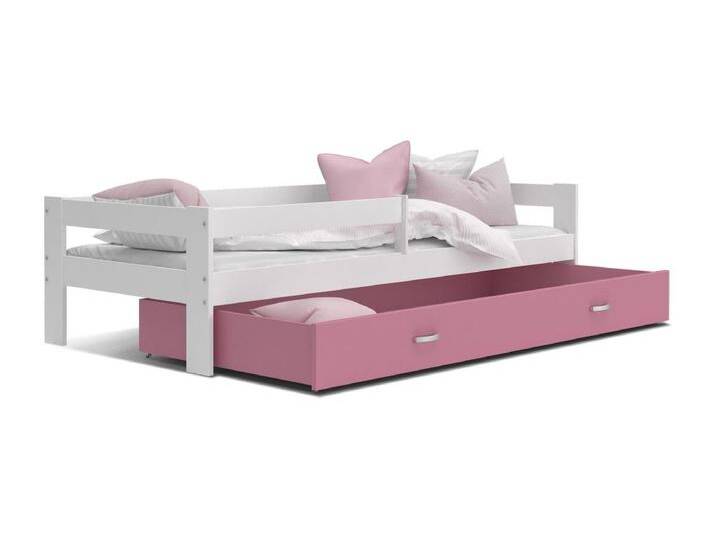 KINDERBETT mit Bettkasten Matratze Naomi 190x80 cm, Rosa von Kauf-Unique Marketplace