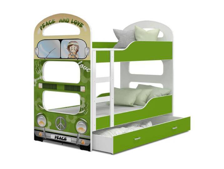 KINDERETAGENBETT mit Bettkasten Amigo 160x80 cm, Grün von Kauf-Unique Marketplace