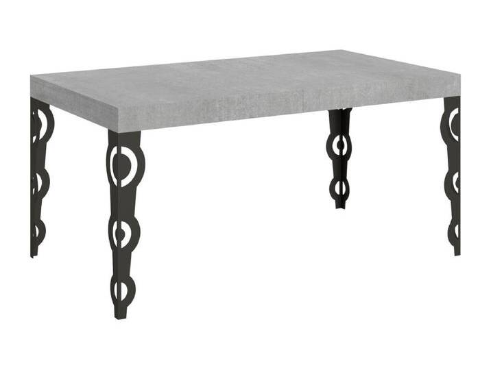 Karamay Ausziehtisch 160/244x80 cm Beton anthrazit Beine von Kauf-Unique Marketplace