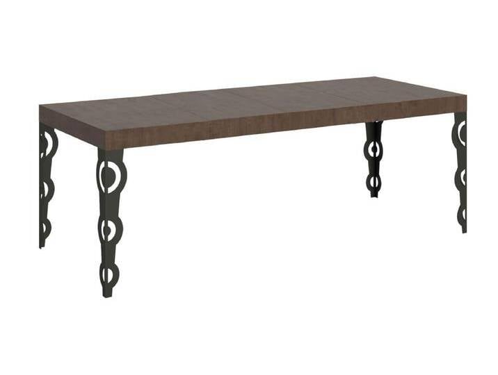 Karamay Premium Ausziehtisch 160/420x90 cm Walnuss Anthrazit Beine von Kauf-Unique Marketplace