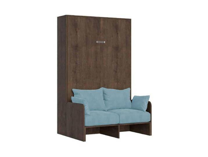 Kentaro 120 cm Klappbett in Queensize-Größe mit Walnuss-Sofa, hellblau Kentaro 120 cm Klappbett in Queensize-Größe mit Walnuss-Sofa, hellblau von Kauf-Unique Marketplace