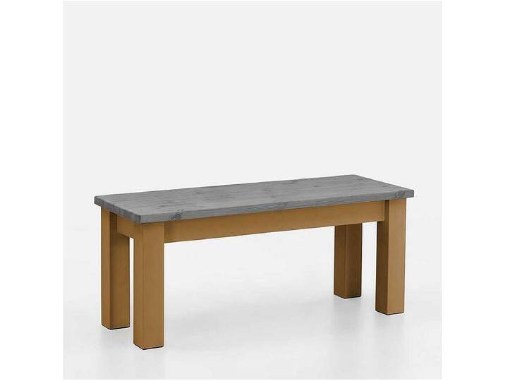 Kiefer Massivholz Küchenbank in Grau und Laugenfarben 90 cm oder 110 cm von Kauf-Unique Marketplace
