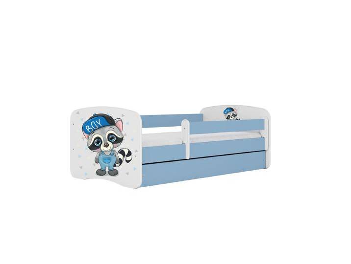 Kinderbett Waschbär mit Schublade Blau 160/80 Jugendbett von Kauf-Unique Marketplace