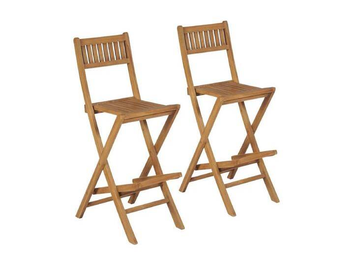 Klappbare Garten-Barhocker 2 Stk. Massivholz Teak von Kauf-Unique Marketplace