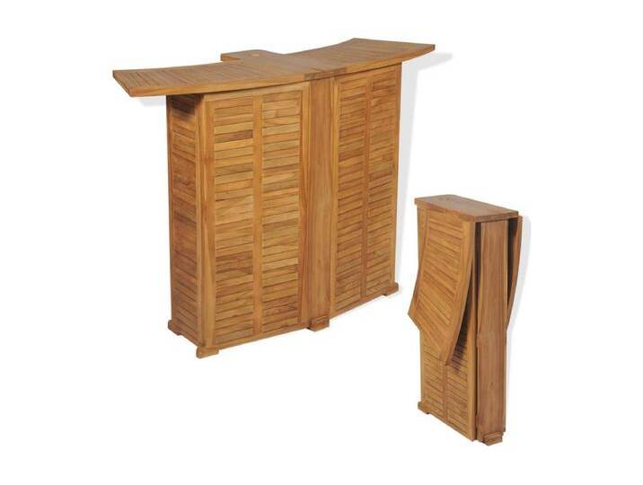 Klappbarer Bartisch 155x53x105 cm Teak Massiv von Kauf-Unique Marketplace