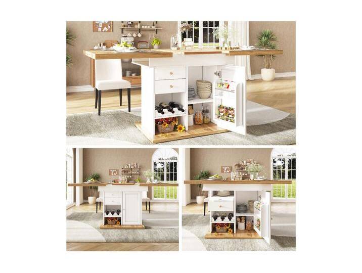 Klappbarer Esstisch 4 – 6 Plätze – 110-140 x 80 x 75 cm – ausziehbar – mit 1 Tür + 2 Schubladen – MDF – schwarz Klappbarer Esstisch 4 – 6 Plätze – 110-140 x 80 x 75 cm – ausziehbar – mit 1 Tür + 2 Schubladen – MDF – schwarz von Kauf-Unique Marketplace