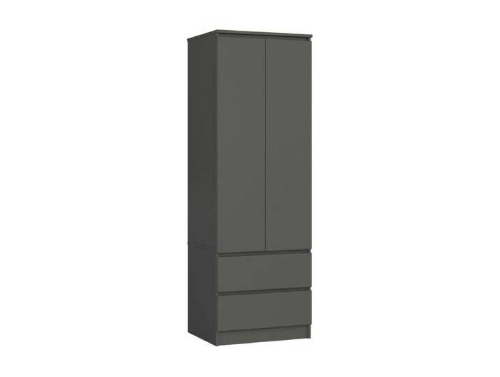 Kleiderschrank AKORD S60 Graphitgrau 60 cm 2 Türen 2 Schubladen Regal B60 x H180 x T51 cm Kleiderschrank AKORD S60 Graphitgrau 60 cm 2 Türen 2 Schubladen Regal B60 x H180 x T51 cm von Kauf-Unique Marketplace
