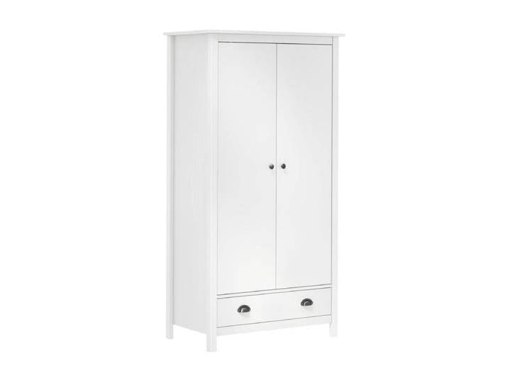Kleiderschrank mit 2 Türen Hill Weiß 89x50x170 cm Kiefernholz von Kauf-Unique Marketplace