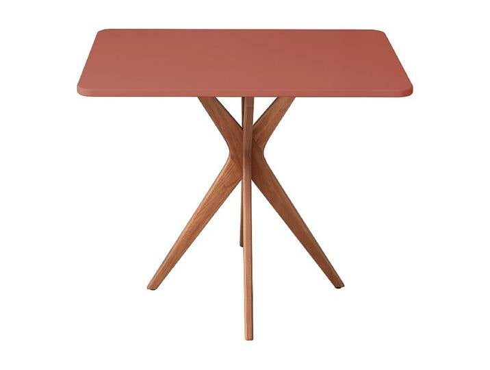 Kleiner rechteckinger Esstisch Jubi 55x80cm Antikrosa Eichenbeinen von Kauf-Unique Marketplace