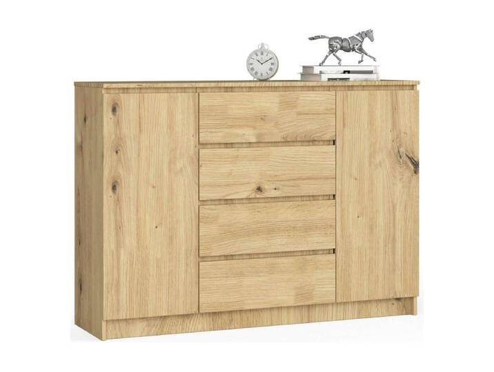 Kommode AKORD K140 Eiche Artisan 138 cm 2 Türen 4 Schubladen 4 Ebenen B138 x H99 x T40 cm Kommode AKORD K140 Eiche Artisan 138 cm 2 Türen 4 Schubladen 4 Ebenen B138 x H99 x T40 cm von Kauf-Unique Marketplace